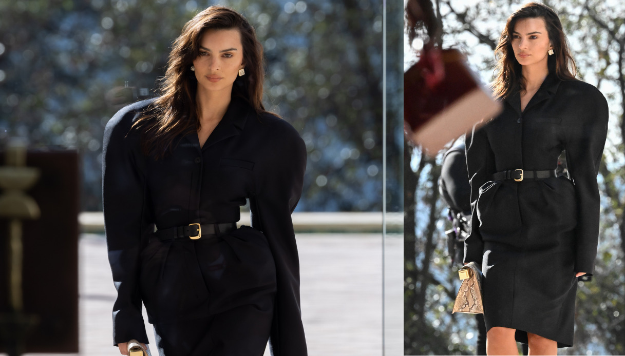 Siamo abituati ad ammirarla in sensualissimi abiti da sera o in altrettanto stilosi look casual. Sulla passerella Jacquemus, invece, Emily Ratajkowski ha sfoggiato un inedito look da sirena in ufficio, elegante, signorile e decisamente castigato.
