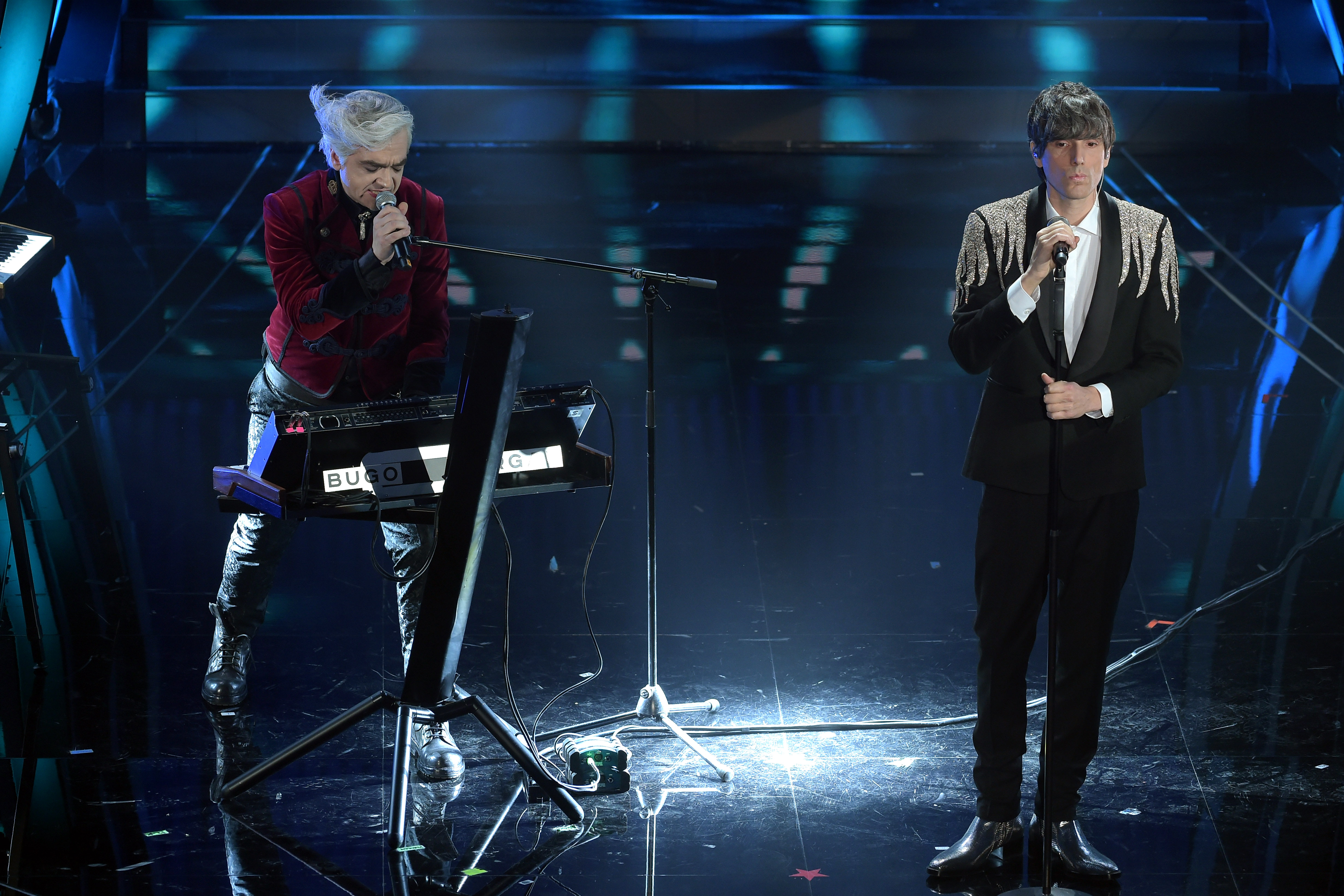 Morgan e Bugo sul palco del Festival di Sanremo 2020