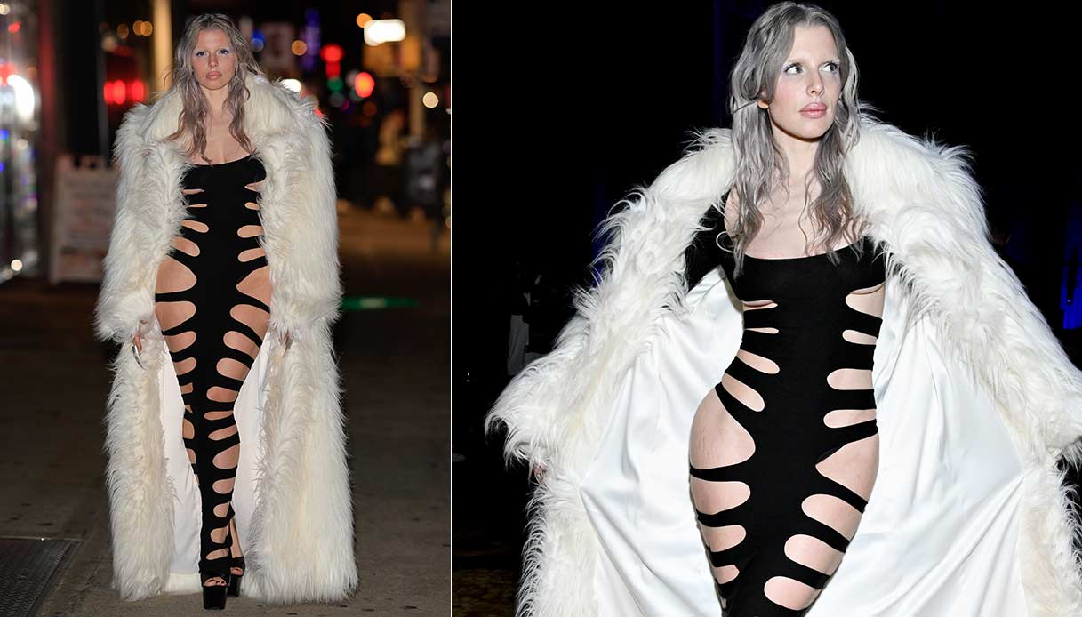 Julia Fox allo show Laquan Smith della New York Fashion Week