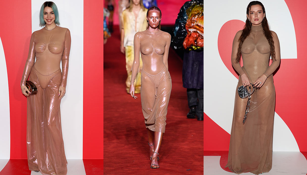 Milan Fashion Week, ospiti vip pazze per il plastic nude