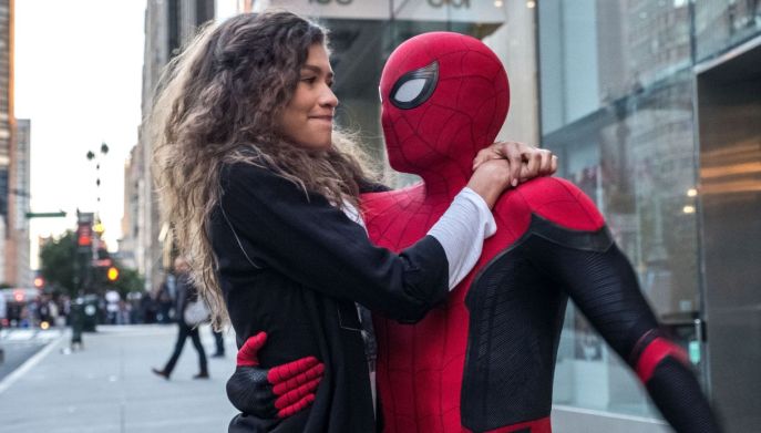 Zendaya e Tom Holland in una scena del film