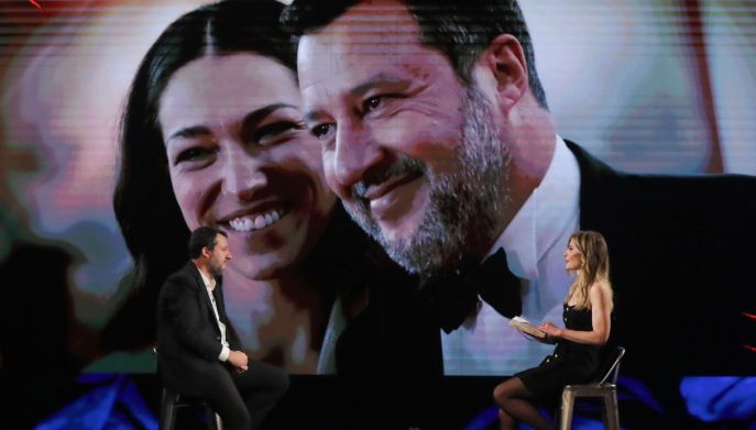 Matteo Salvini intervistato a "Belve"