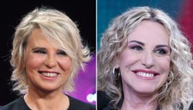 De Filippi ad Amici “ruba” il look alla Clerici, le vip in giacca di paillettes