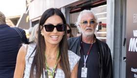 Elisabetta Gregoraci elegante e chic al Gran Premio di Monaco con Briatore e il figlio Nathan