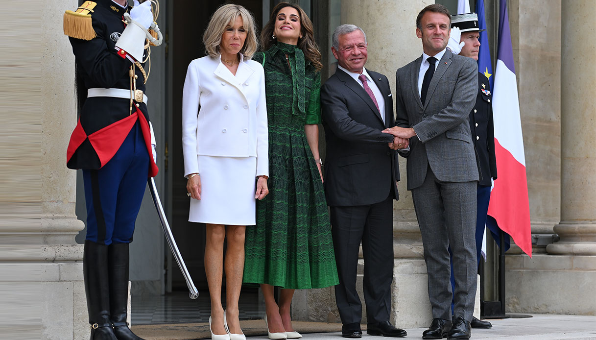 ia di Giordania Abdullah II Emmanuel Macron