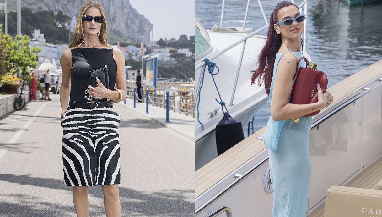 Rosie Huntington-Whiteley e Dua Lipa a Capri