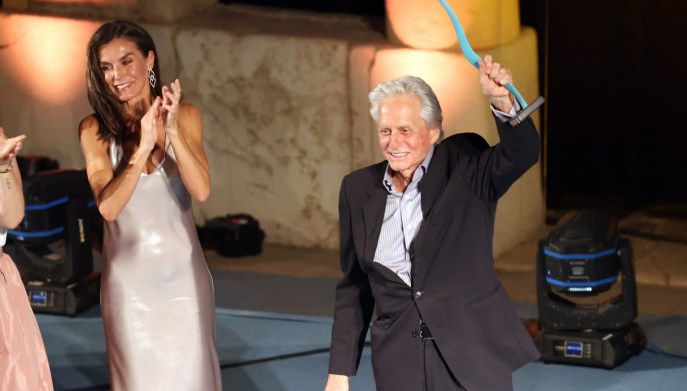 Letizia di Spagna e Michael Douglas